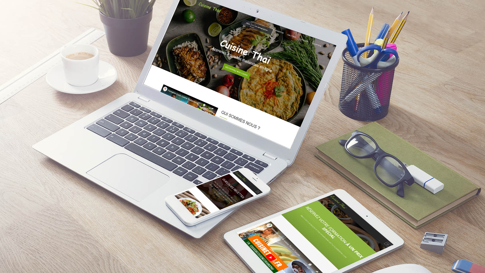 Cuisine Thai, site Web one page